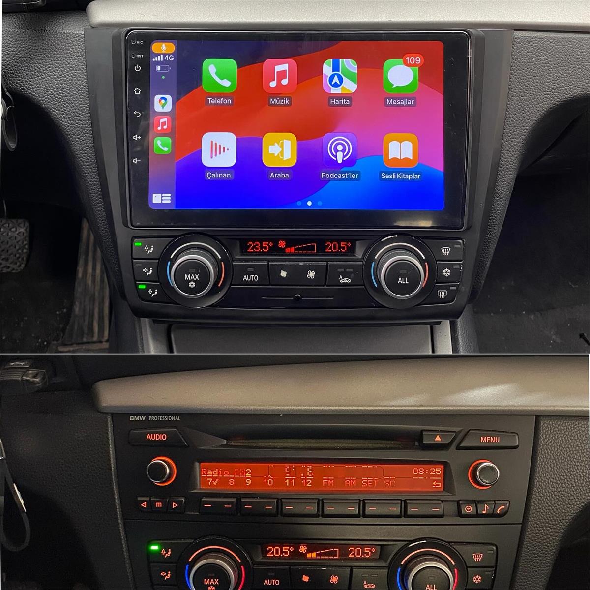 BMW E87 1 KASA CARPLAY ANDROİD AUTO 4RAM KAMERA HEDİYE
