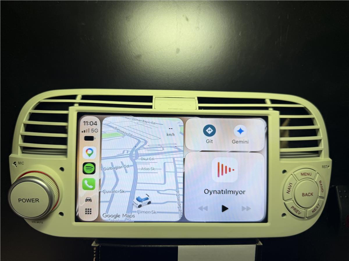 Fiat 500 2007-2024 CARPLAY ANDROİD AUTO 4RAM KAMERA HEDİYE